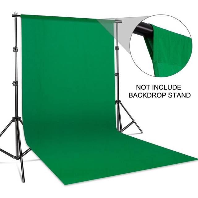 (Green, 100*150cm/3.3*5Ft) Background Photography Backdrop Smooth Muslin Screen Chromakey For Photo Studio