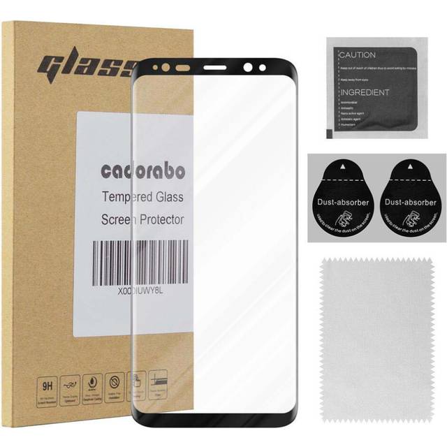 Cadorabo Full Glue Tempered Glass for Samsung Galaxy S8 PLUS Full Adhesive Glue Screen Protection 3D 9H Hardness Display Film