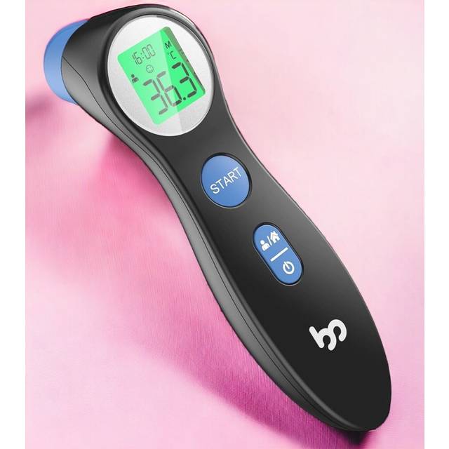 Forehead Thermometer for Adults Kids, Non Contact Infrared LCD Display Digital Baby Thermometers Body Temperature Thermometer (Black)