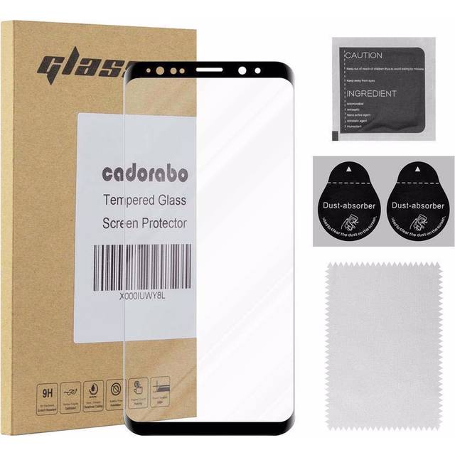 Cadorabo Full Glue Tempered Glass for Samsung Galaxy S9 Full Adhesive Glue Screen Protection 3D 9H Hardness Display Film