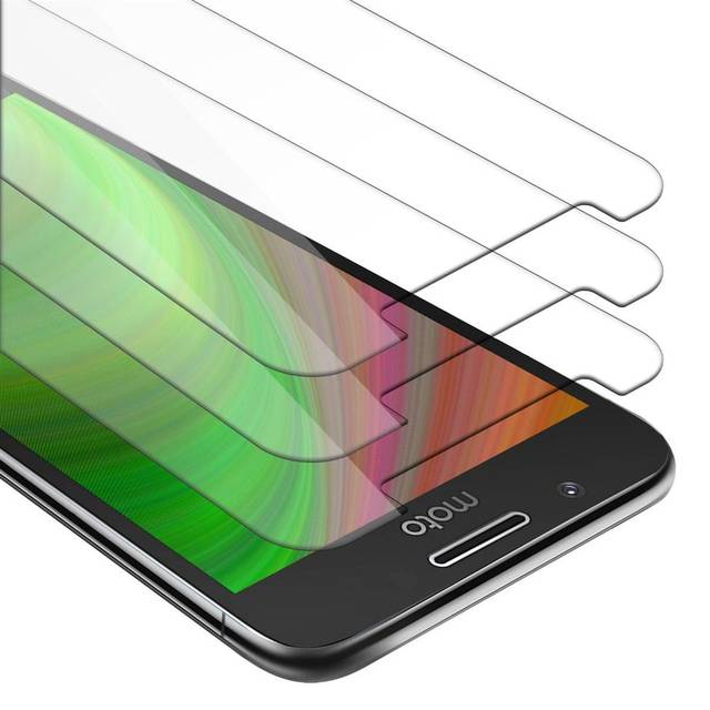 Cadorabo 3x Tempered Glass for Motorola MOTO G5 Protection Film Display Saver Protective Film