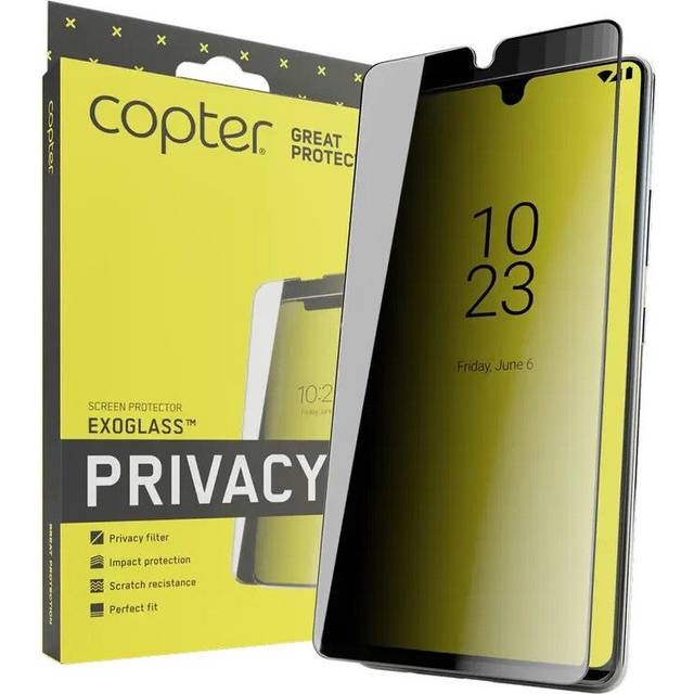 Exoglass Privacy, skärmskydd med integritetsfilter för iPhone 15 Pro