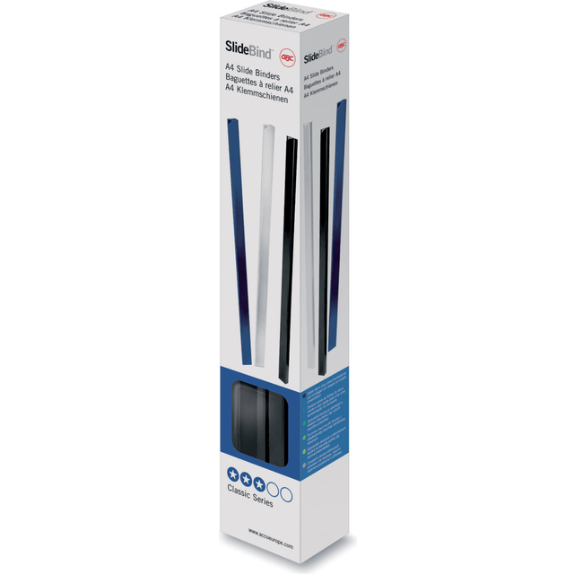 GBC Slide Binders A4 10MM Black (Pack 25)