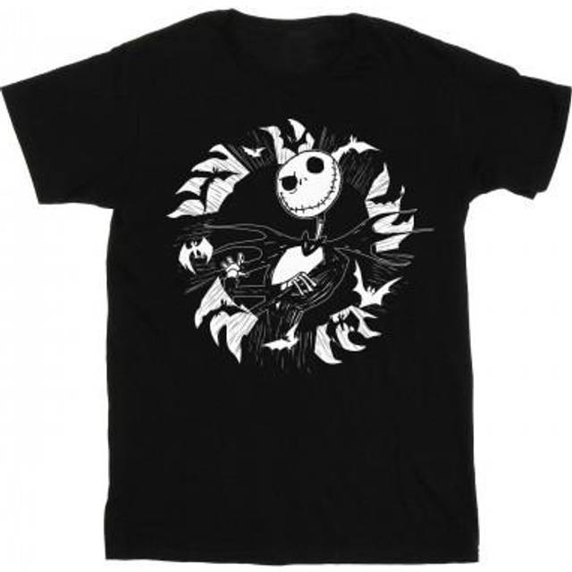 Nightmare Before Christmas Jack Bat Circle T-Shirt - Black - 9 Years