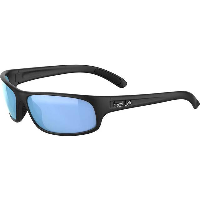 Bolle Wrap Unisex Matte Black Sky Blue Polarized Anaconda - One Size