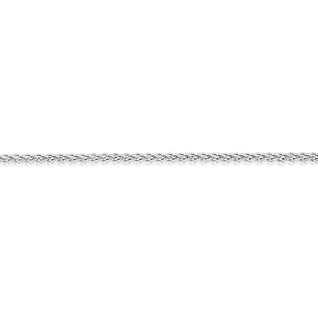 Jewelco London 9ct White Gold Silky Spiga Pendant Chain Necklace - 1.5mm Gauge - CNNR02965 - Silver