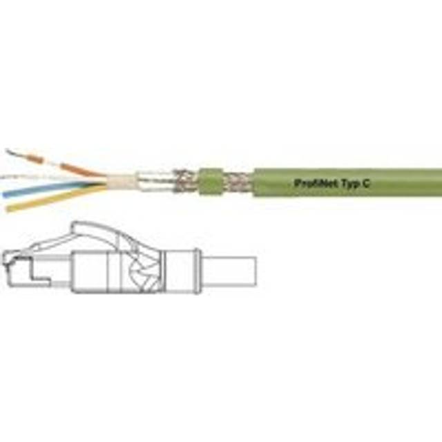 Helukabel 806411 RJ45 Network cable, patch cable CAT 5e SF/UTP 2.00 m Green PUR coating, Braided shield, Metal foil shield, flexible core 1 pc(s)