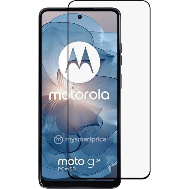Motorola Moto G24 Full Fit Skärmskydd i Härdat Glas - Svart Kant