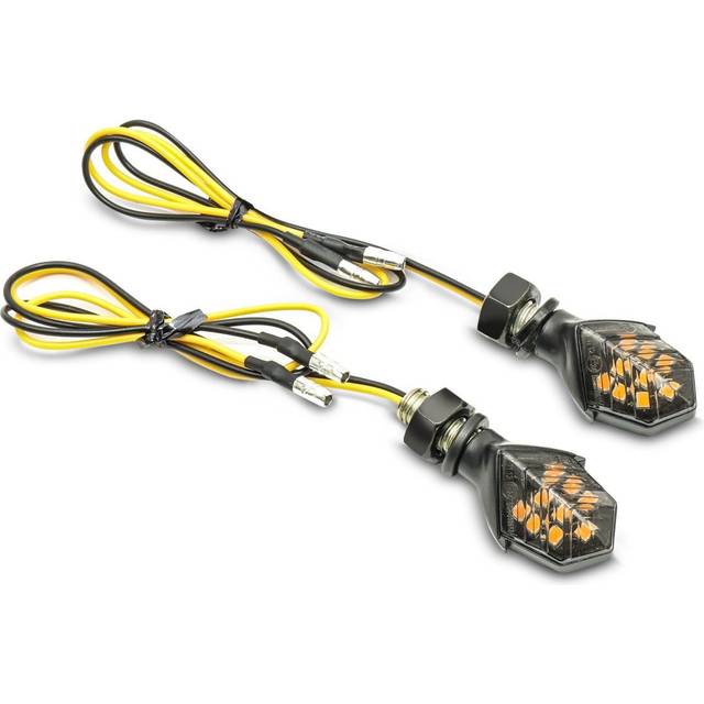 LED Blinker passend für Ducati Hypermotard 939 / SP mit E-Prüfzeichen Lumitecs BL2 getönt - schwarz-schwarz