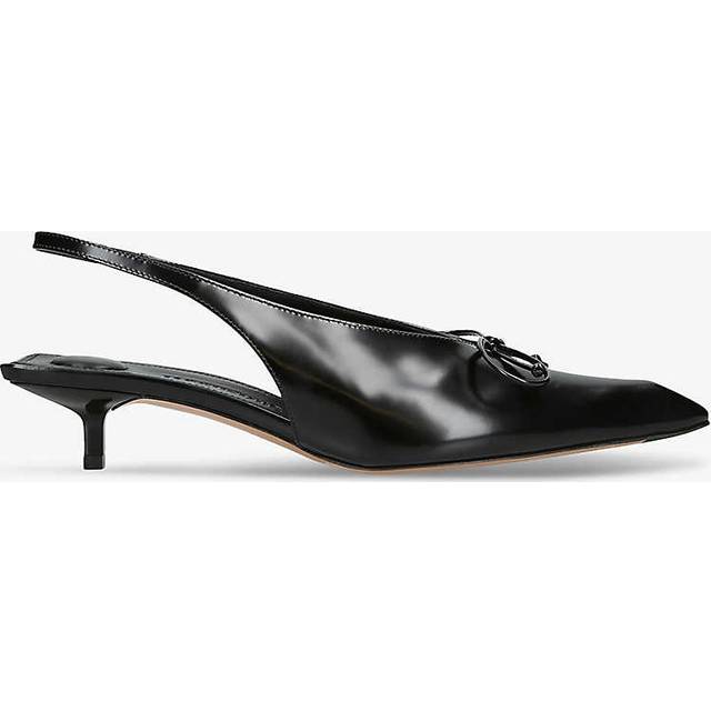 Jacquemus Womens Black Les Slingbacks Cubisto Basses Leather Heeled Courts Eur 36 / 3 Uk Women - BLACK