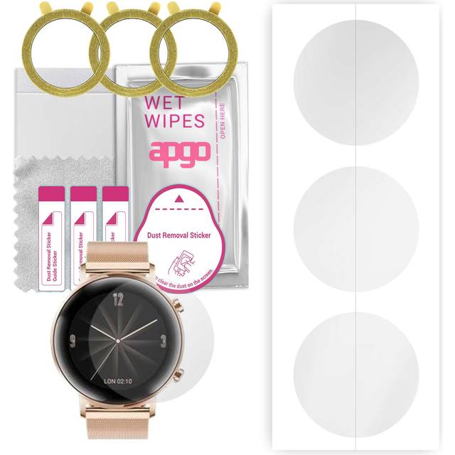 3x apgo MATTE Hydrogel Screen Protector for Huawei Watch GT 2 42mm, Hydrogel Film, with positioning layer easy installation