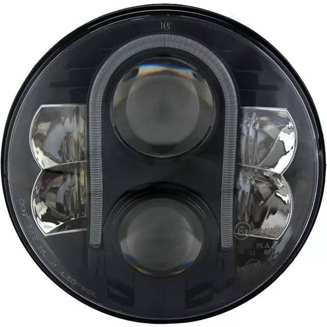 LED Scheinwerfer 7" passend für Harley Davidson Sportster 1200 Nightster mit ECE Craftride TH3 schwarz