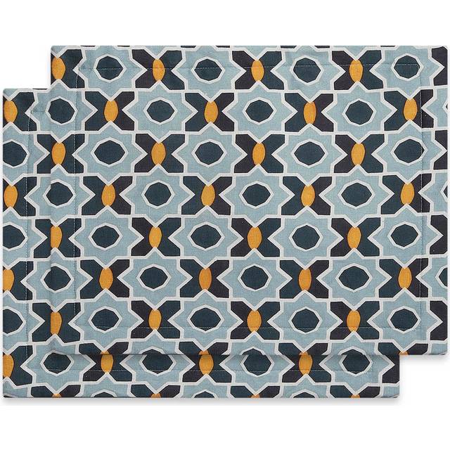 La DoubleJ Placemat Set Of 2 - Woman Placemats & Runners Plaza Small Light Blue One Size