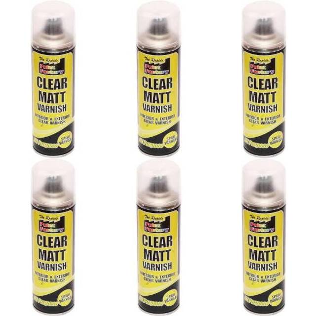 Paint Factory Clear Matt Varnish Spray Can 250ml      7127 (Pack of 6)