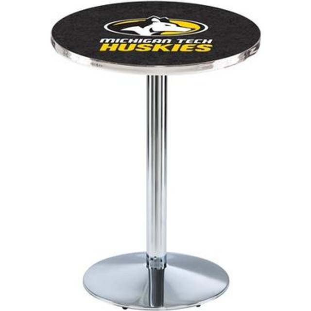 Holland Bar Stool L214C4236MITech 42 in. Michigan Tech Huskies Pub Table with 36 in. Top, Chrome