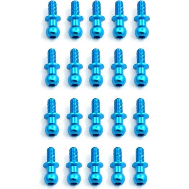 20Pcs Metal M3 Hex Ball Head Screws for TT-01 TT-02 Sakura D4 D5 1/10 RC Drift Car Spare Parts Universal,1