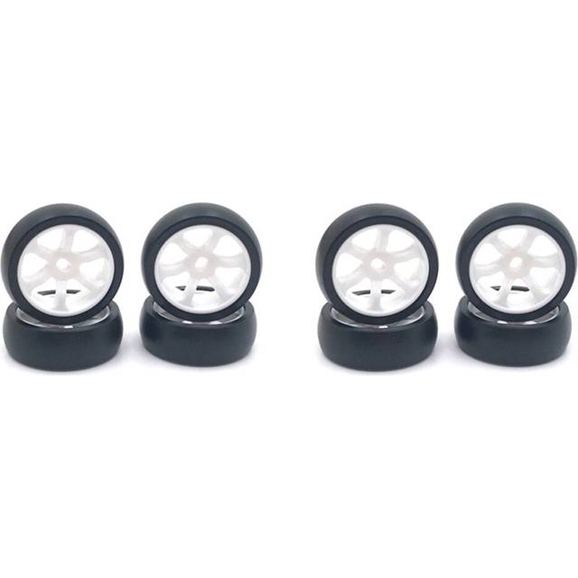 8Pcs Hard Plastic Drift Tire Tyre Wheel for 284131 K969 K989 P929 Mini-Z Mini-Q Mini-D 1/28 RC Car Upgrades Parts