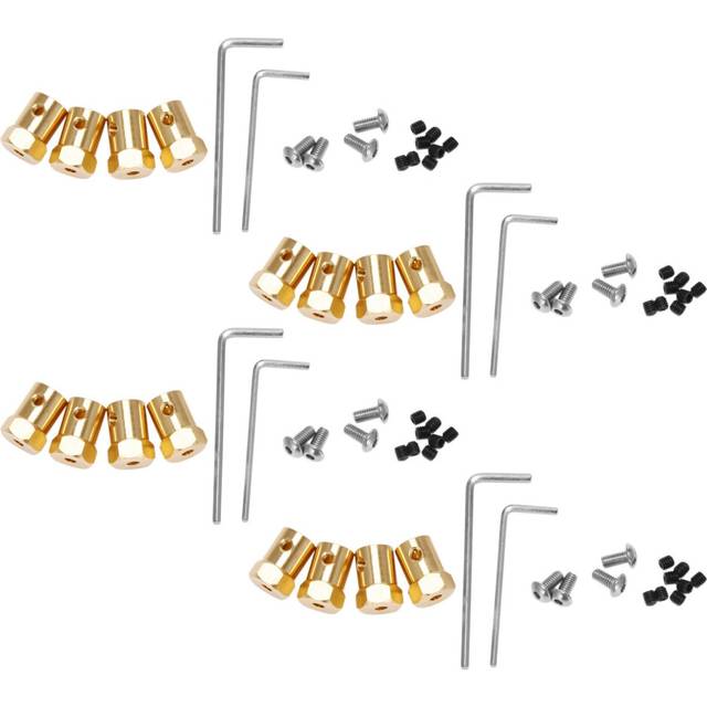 16PCS 5mm to 12mm Brass Combiner Wheel Hub Hex Adapter for B14 B16 B24 B36 C14 C24 MN D90 D91 RC Car Spare Parts