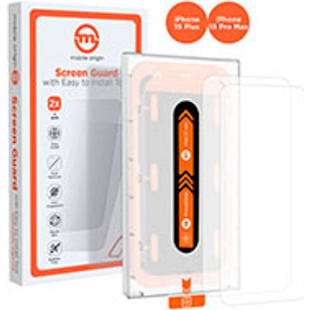 iPhone 15 Pro Max / 15 Plus Mobile Origin Skyddsglas - Case Friendly - 2 stk - Transparent