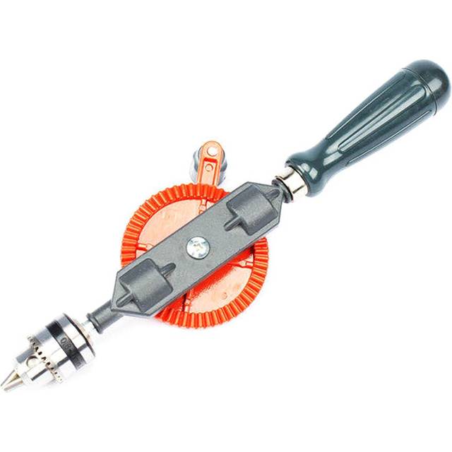 Hand Crank Drill All Steel Casting Drilling Drill Portable Mini Manual Drill with Double Pinions Hand Drill Tool for WoodPlasticsPVCGlass Fibre 2