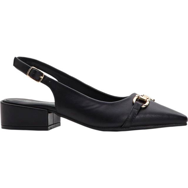bonprix Block Heel Slingbacks Sandals - Black