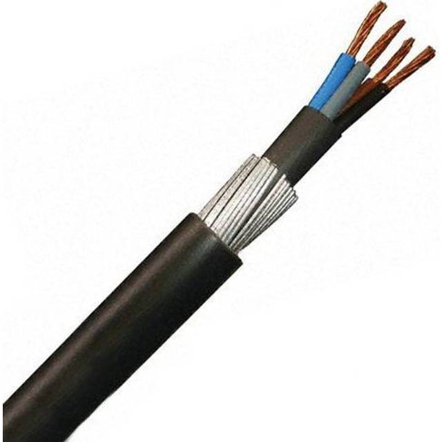 Zexum 16mm 4 Core 94A Brown Black Grey Blue 6944X Steel Wire Armoured SWA Outdoor Mains Power Cable - 1 Meter