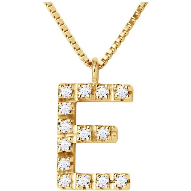 Diadema Womens - Necklace with Diamonds - E -Yellow Gold - White - One Size