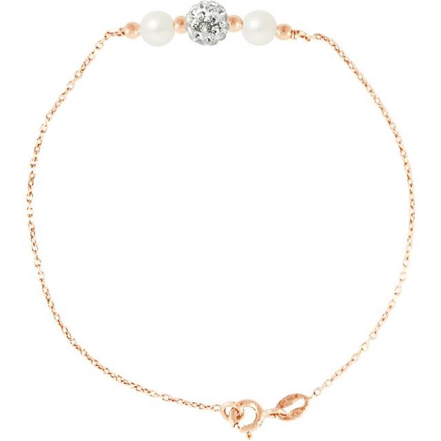 Diadema Womens - Bracelet Freshwater Pearls - Love Jewelry Collection Silver Sterling - One Size
