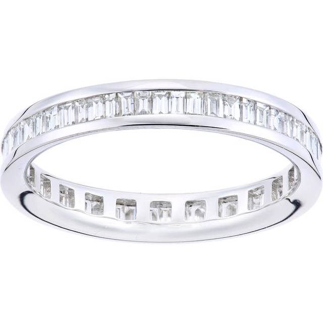Diamant L'Eternel Womens 18ct White Gold Ring With 0.84ct Diamond - Size L