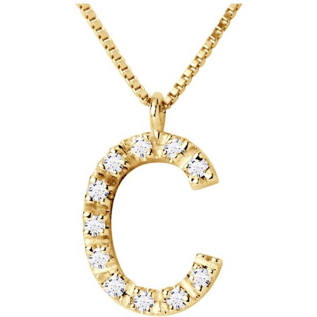 Diadema Womens - Necklace with Diamonds - C - Yellow Gold - Chaine Véntienne - White - One Size