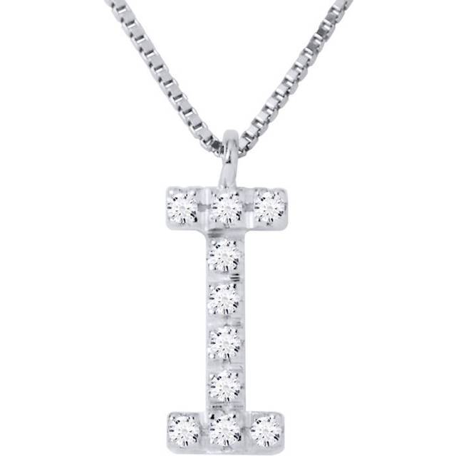 Diadema Womens - Necklace with Diamonds - I - White Gold - Chaine Véntienne - One Size