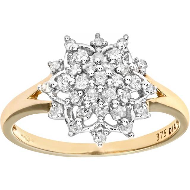 Diamant L'Eternel Womens 9ct Yellow Gold Ladies Diamond Ring - Size N