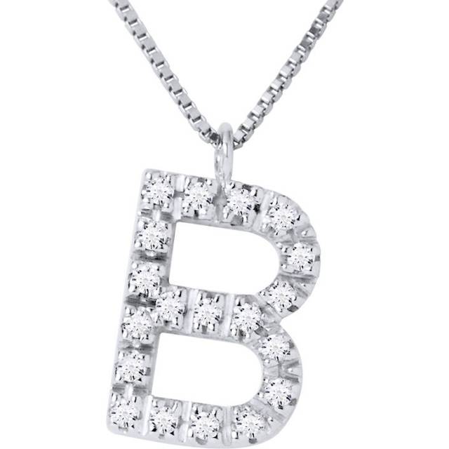 Diadema Womens - Necklace with Diamonds - B -White Gold - One Size