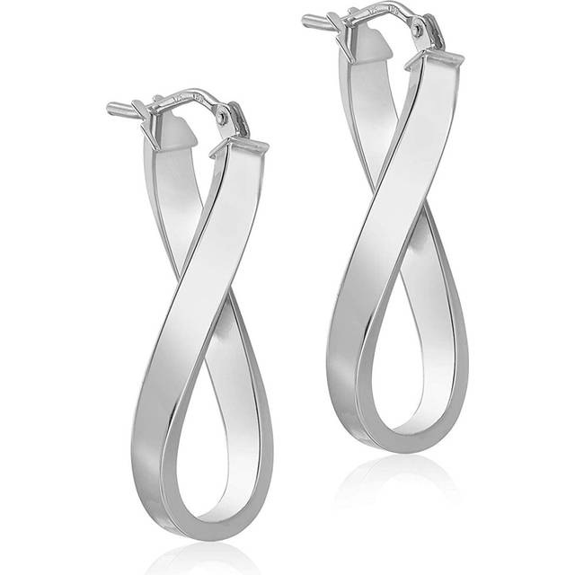 Carissima Gold Women's 9 ct Gold Twist Oval Hoop Creole Earrings