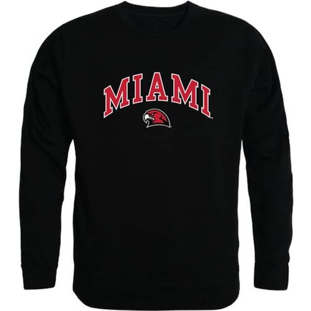 W Republic 541-131-BLK-05 Miami University Men Campus Crewneck Sweatshirt, Black - 2XL