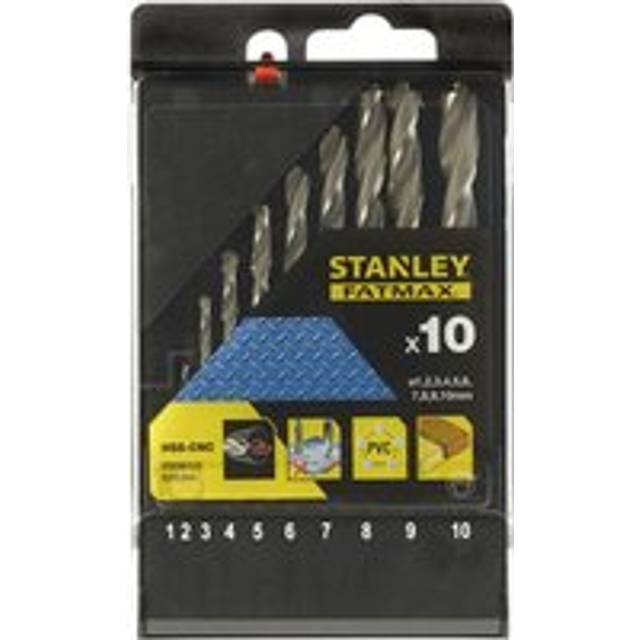 Stanley FatMax 10 Piece HSS-CNC Metal Precision Drill Bit Set