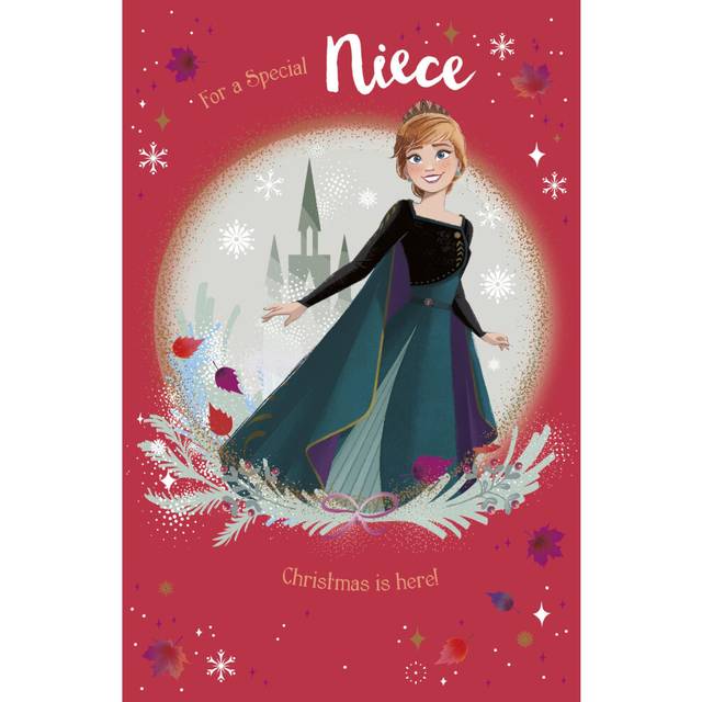 Special niece princess anna disney frozen christmas card xmas greeting cards