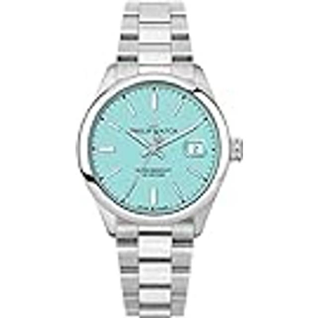 Philip Watch Swiss Made Caribe Urban Stainless Steel Turquoise Dial Quartz R8253597642 100M Men's Watch