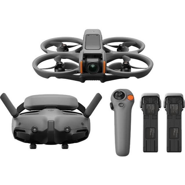 DJI Avata 2 Fly More Combo (3 Akkus), FPV-Drohne mit 4K-Kamera, 69 Minuten max. Flugzeit, Akrobatik auf Tastendruck, Kameradrohne mit Goggles 3 und RC Motion 3, mit Propellerschutz