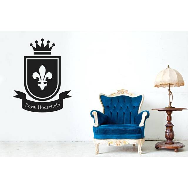 Royal Household Home Sign Wall Sticker - Black (Large)