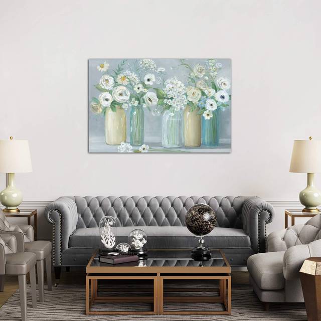 'Blooming Meadow Beauties' Oil Painting Print on Wrapped Canvas (152.5 cm H x 101.5 cm W)