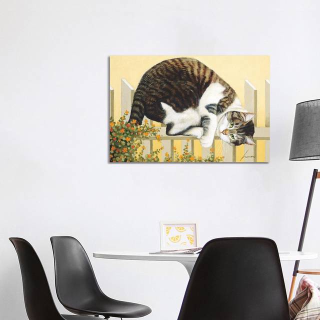 Rocky Selland Fence by Lowell Herrero - Wrapped Canvas Painting (66.04cm H x 101.6cm W x 1.91cm D)