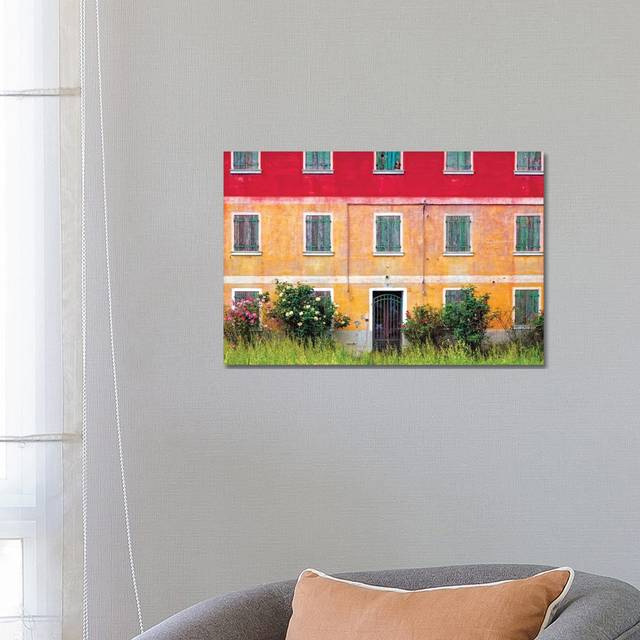 Italy, Veneto. Colorful Farmhouse Exterior. by - Wrapped Canvas (45.72cm H x 45.72cm W)