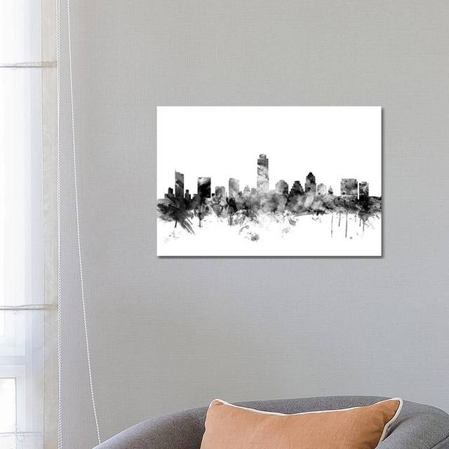 Austin, Texas in Black & White by Michael Tompsett - Wrapped Canvas Print (66.04 cm H x 45.72 cm W x 3.175 cm D)