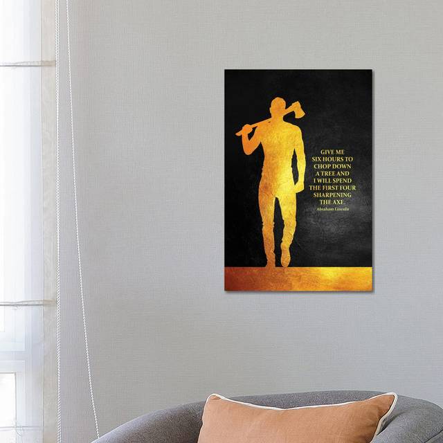 Sharpen Your Axe by Adrian Baldovino - Wrapped Canvas Painting (66.04 cm H x 45.72 cm W x 3.175 cm D)
