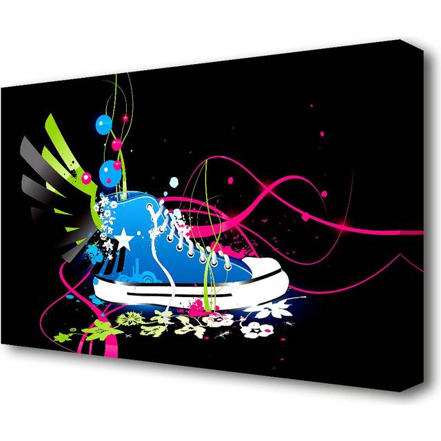 &#39;Colourful Converse Shoe&#39; Graphic Art Print on Canvas (35.6 cm H x 50.8 cm W)
