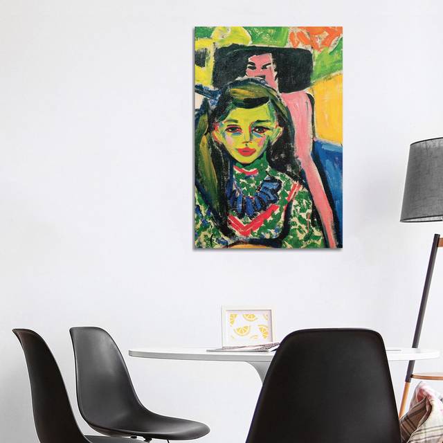 Portrait Of Franzi In Front Of Carved Chair (101.6cm H x 66.04cm W x 1.91cm D)