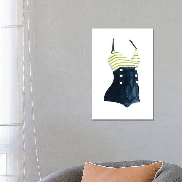Vintage Swimwear I by Carol Robinson - Painting Print on Canvas - Wrapped Canvas (66.04 cm H x 45.72 cm W x 3.175 cm D)