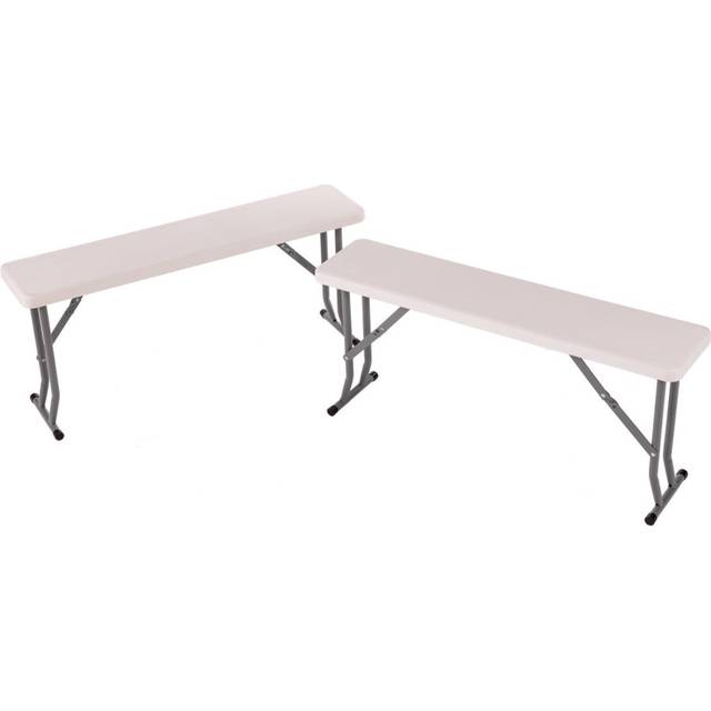 Oypla 2x 3ft 95cm Folding Heavy Duty Outdoor 2 Person Trestle Bench Chair