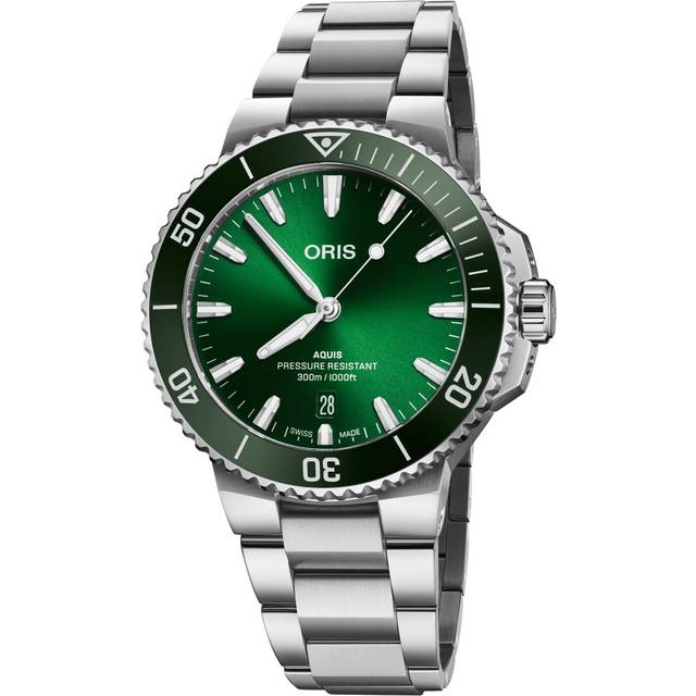 Oris Aquis Date gr�n med l�nke 41,5mm